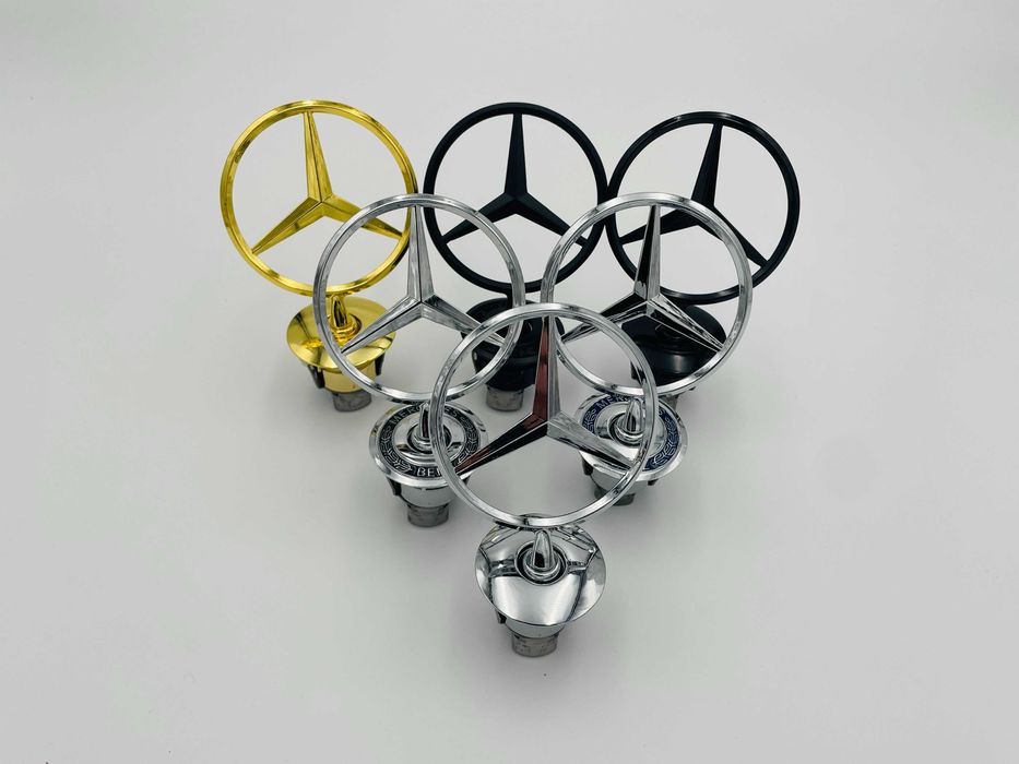 Emblema compatibila capota Mercedes auriu