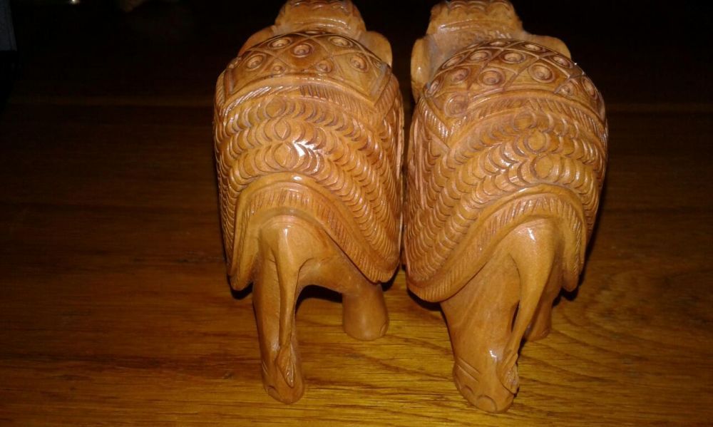 Sculptura elefant din lemn din India