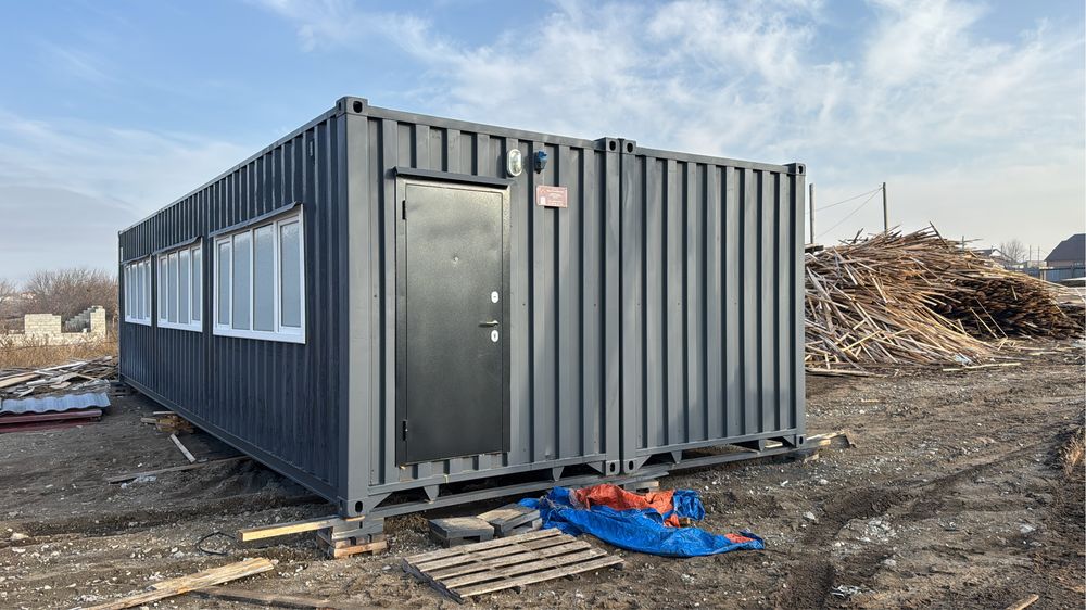 Спаренный морской контейнер офис котельная столовая кафе сервис