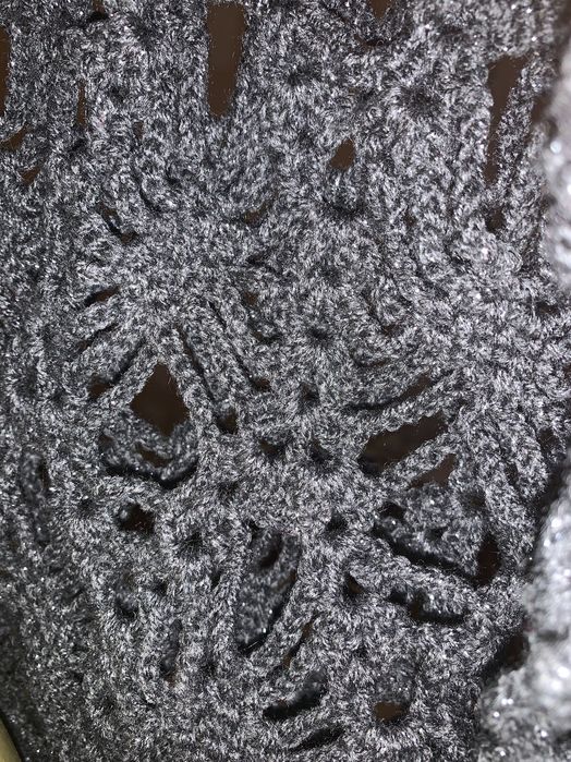 Esarfa fular 2,74 metri crosetata STELE fir dublu