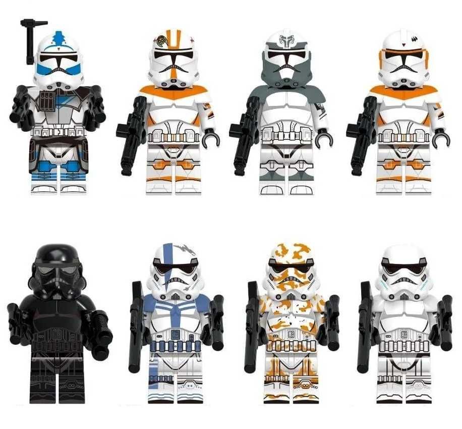 Set 8 Minifigurine tip Lego Star Wars Imperial & Clone Troopers