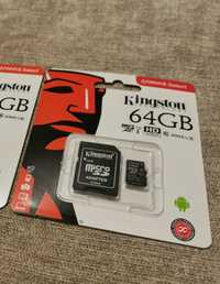64GB Card Memorie microSD KINGSTON - Clasa 10 adaptorSD salvare memory