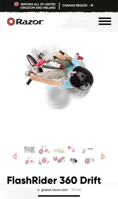 Drift cart razor riprider cu scantei - folosit o data