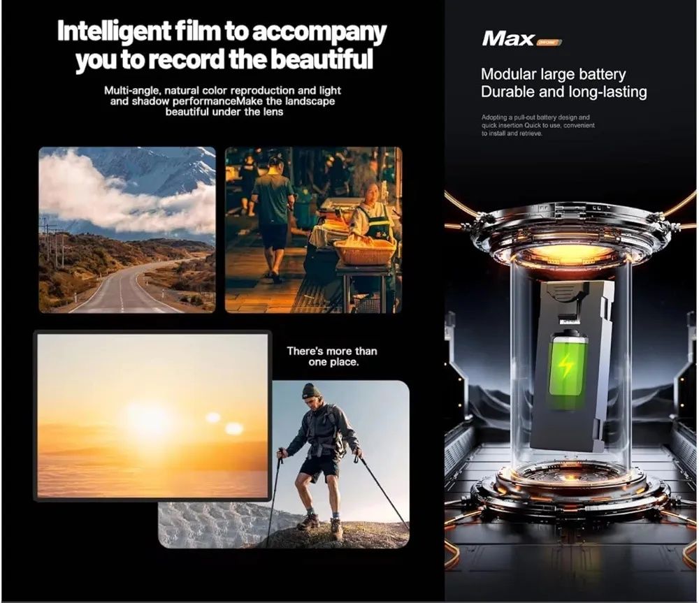Сгъваем дрон M3 max Двойна камера HD, Широкоъгълен 120°