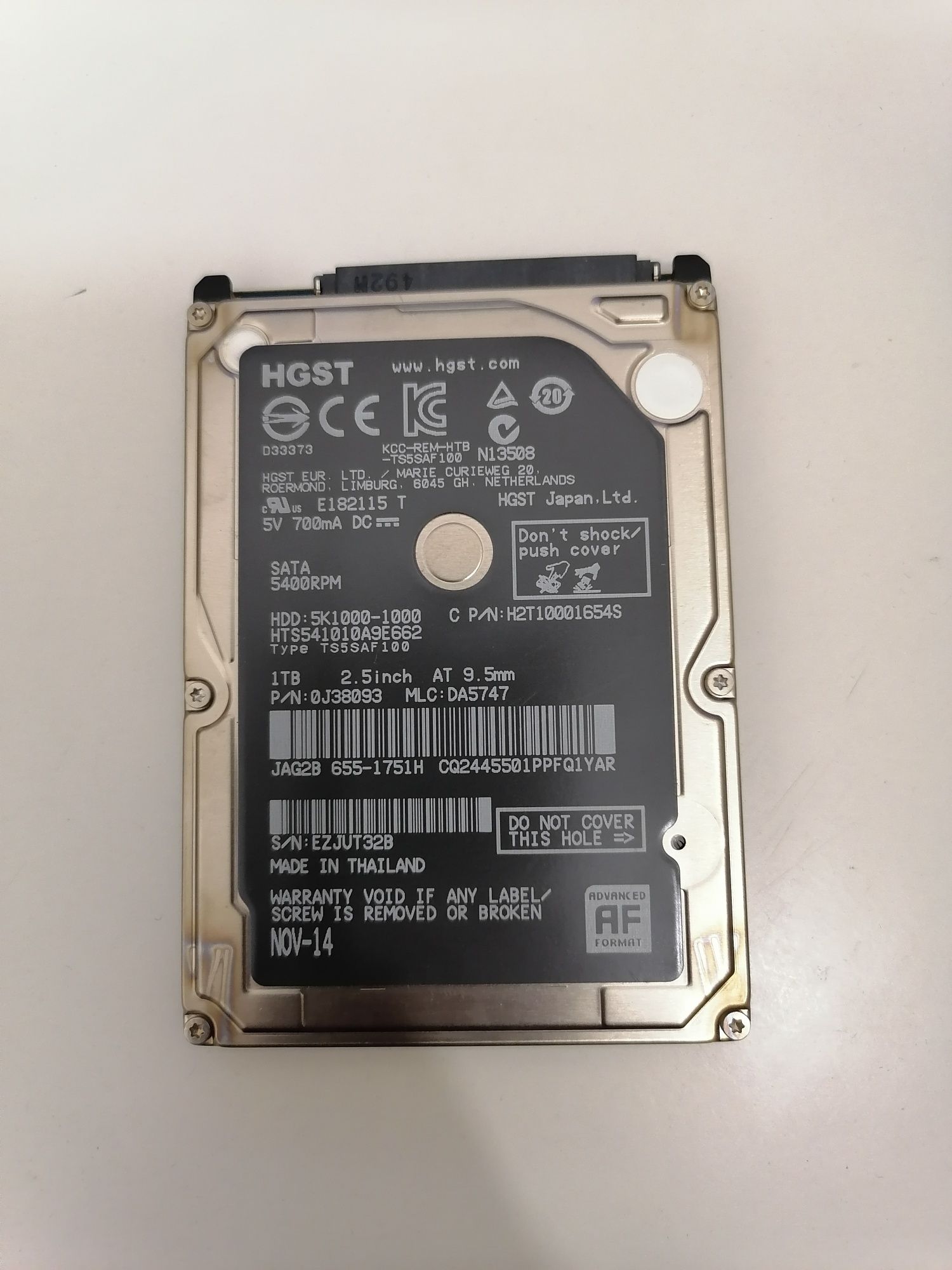 Продаю HHD 1Tb HGST