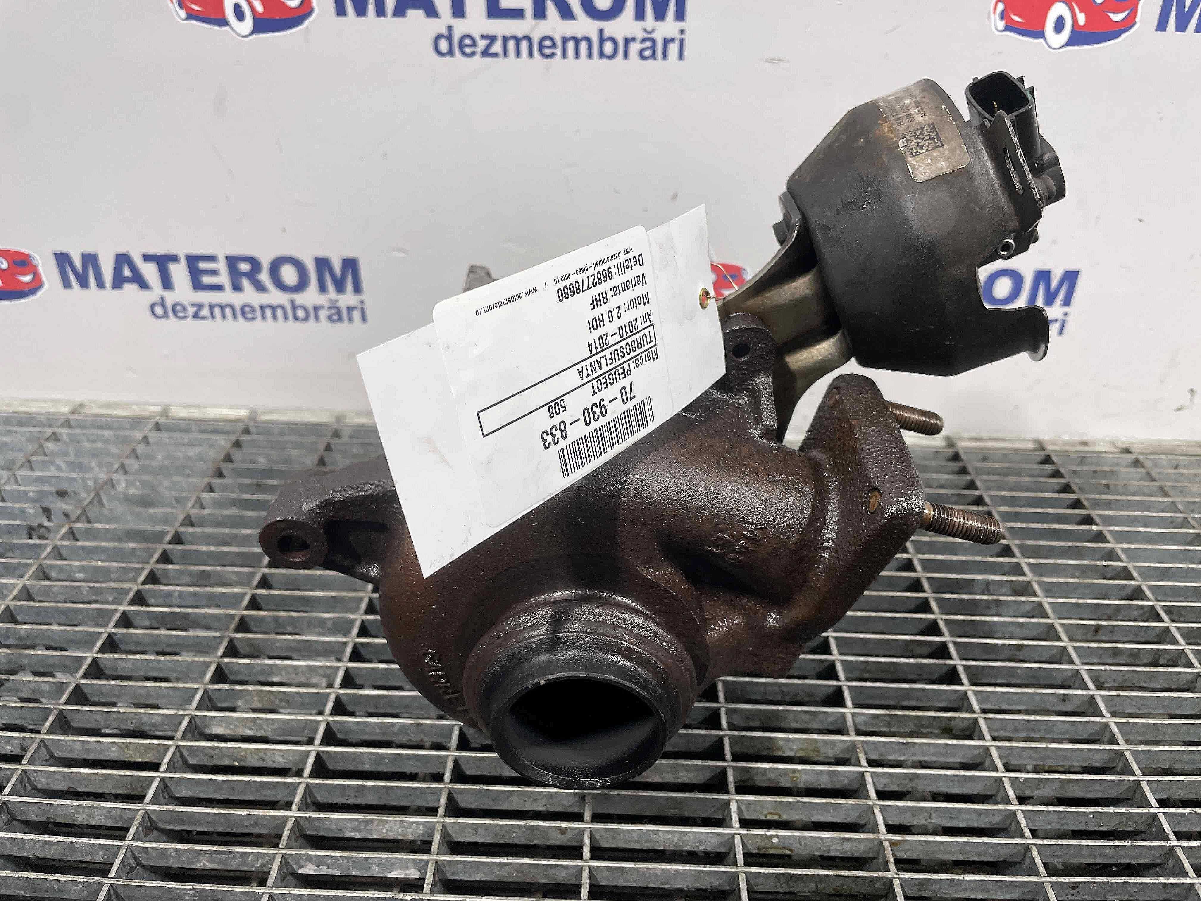 Turbina PEUGEOT 508 motorizare 2.0 HDI an 2010-2014 cod 9682778680