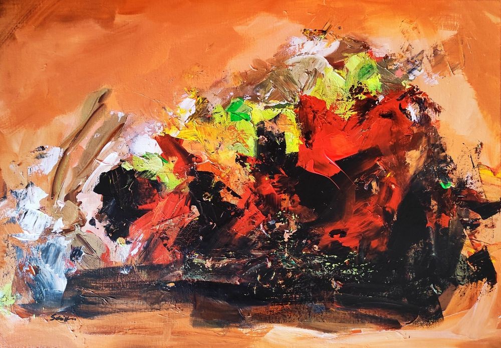 Pictura / Tablou acrilic, 70 x 50 cm, nu necesita inramare