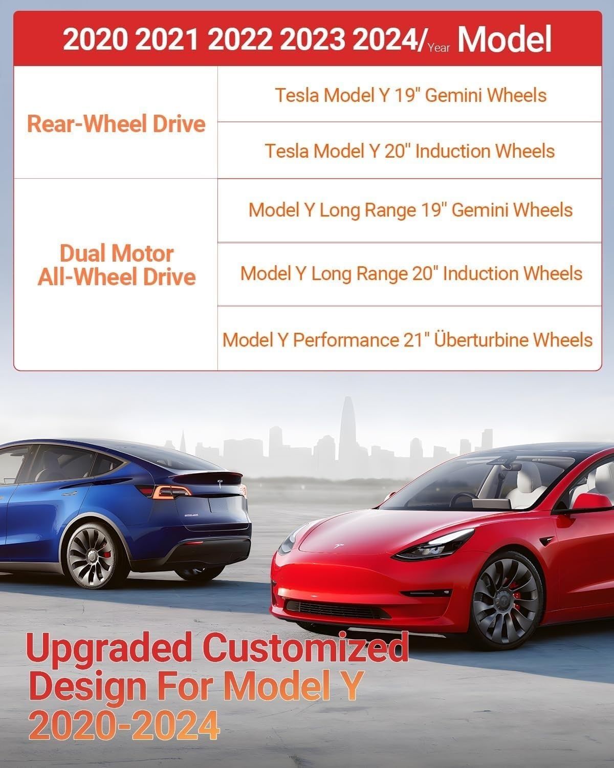 11 части 3D трислойни всезонни стелки и корита за Tesla Model Y