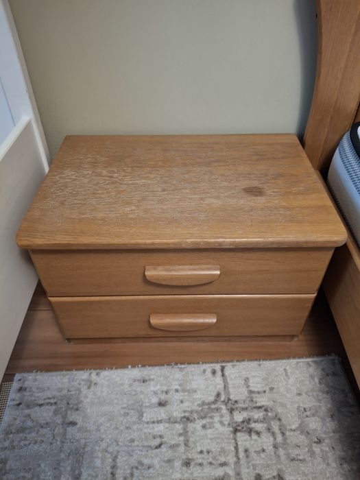 Спалня масив с матрак  Нани 160/200 с две нощни шкафчета