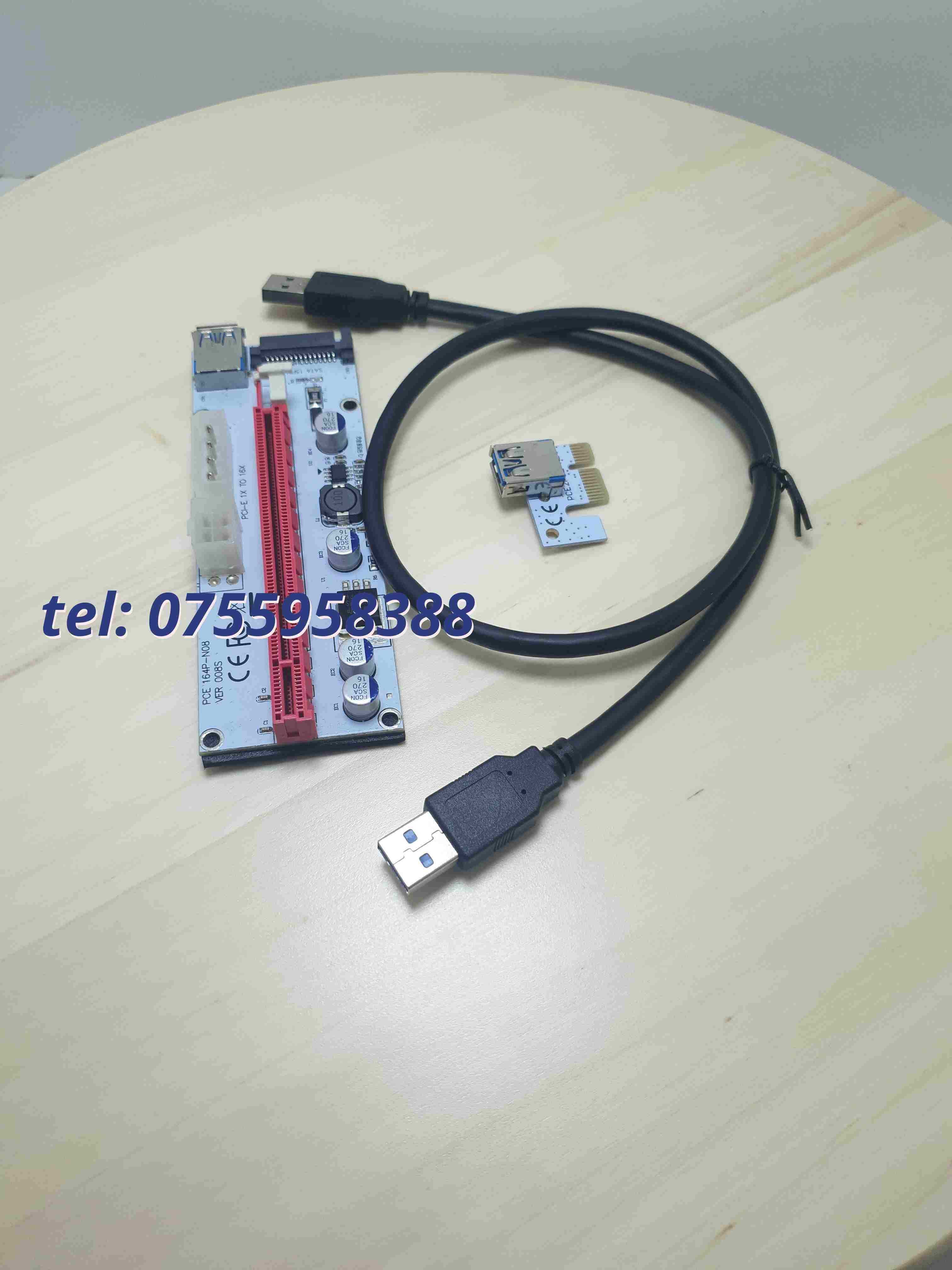 Riser Pciex Ver 008s 1x La 16x Cu Cablu De Date Usb 30 6 Pini  S