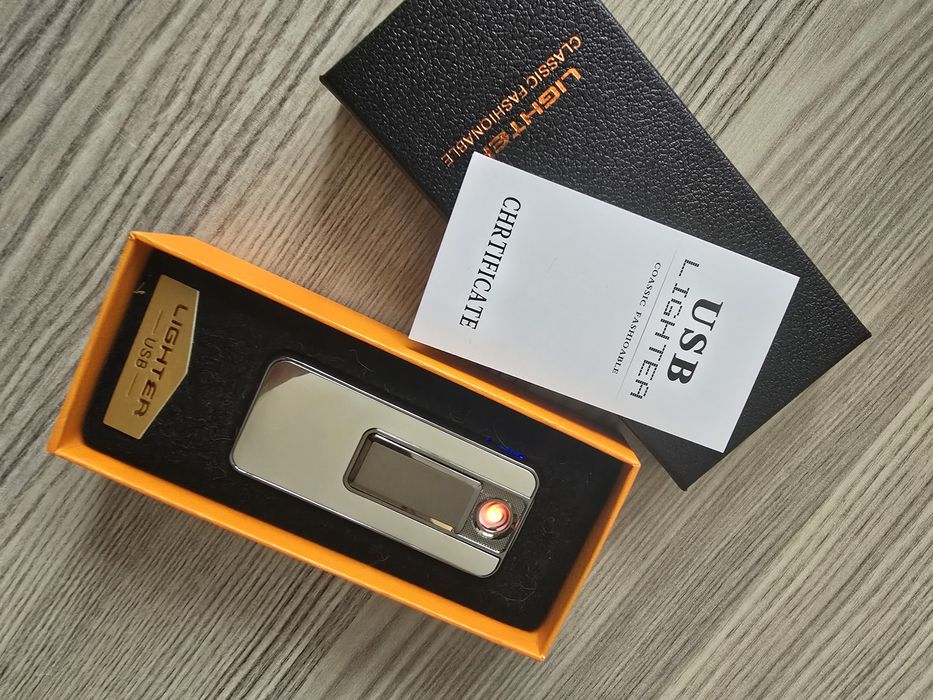 Bricheta Electrica Slim, Incarcare Usb, Anti-Vant