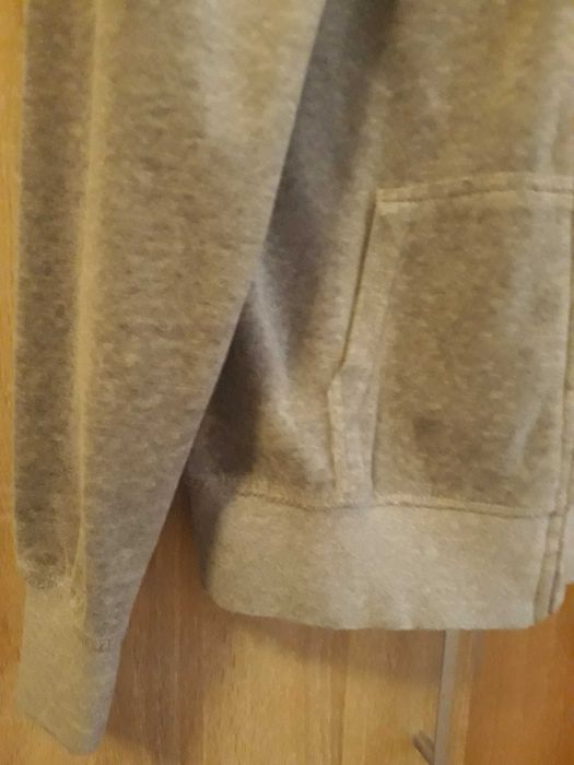 Bluza trening catifea gri M