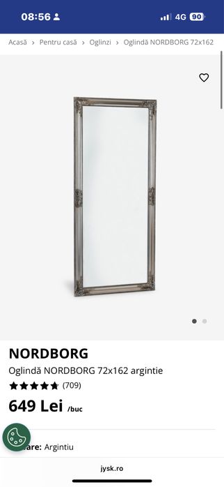 Oglinda jysk argintie