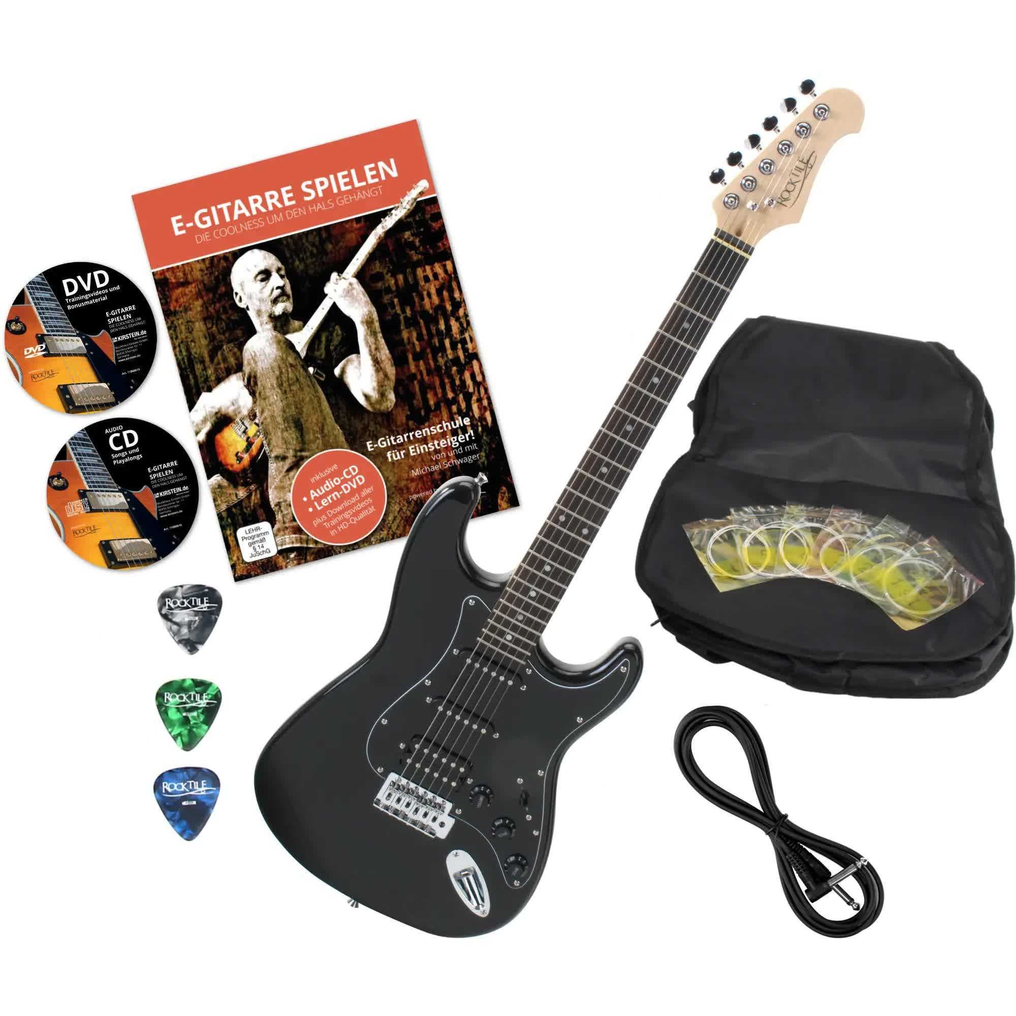 Set Rocktile Pro ST60-BK chitara electrica negru cu acesorii