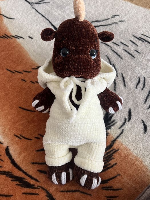 Дракончик вязанная игрушка дракон