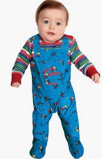 Costum Chucky pentru bebeluși Smiffys, albastru