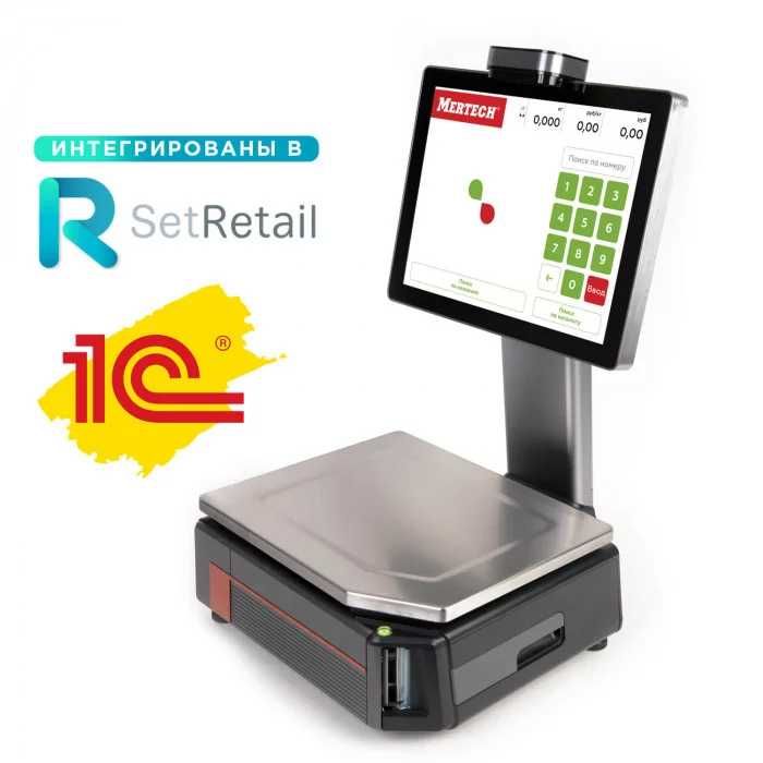 Весы с печатью этикеток M-ER 727 PM-15.5 " Сенсорный, Ethernet, Wi-Fi