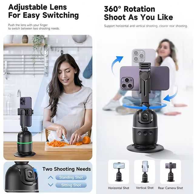 Gimbal P03 cu Auto Tracking AI / Stabilizator Selfie