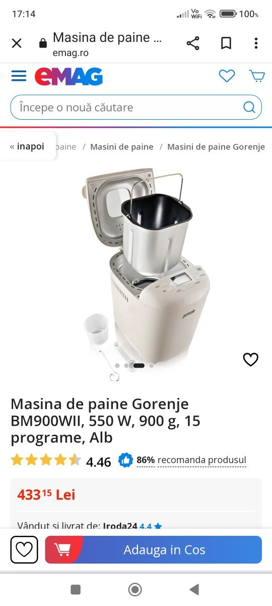 Mașina de făcut pâine Gorenje