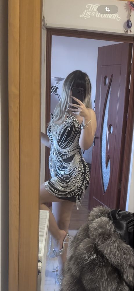 Rhinestones Diamond Dress Rochie cristale