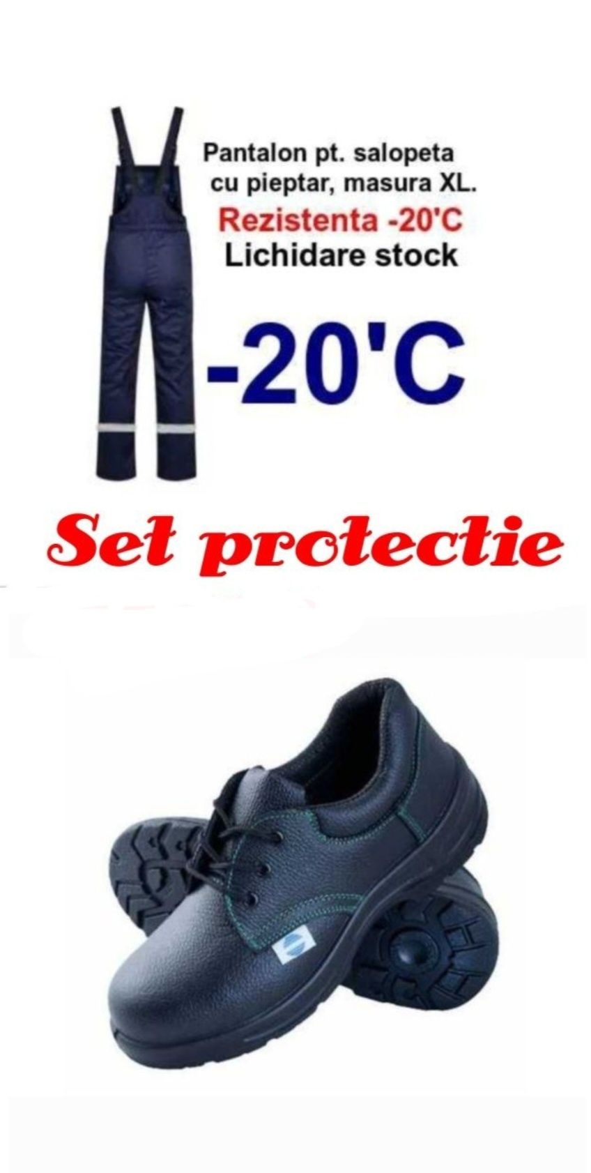 Pantofi protectie. Nr.42. Salopeta matlasata XL