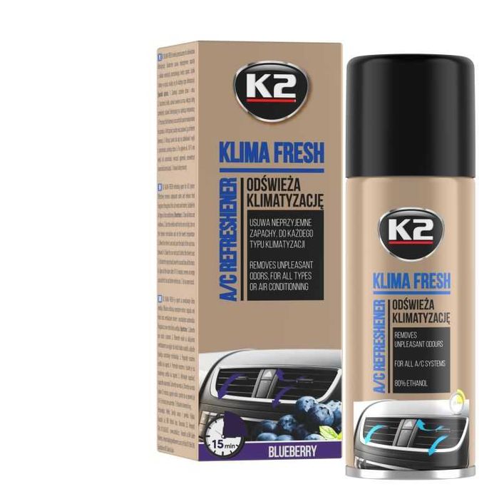 Спрей освежител за климатик К2 150ml - 5 аромата