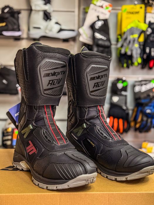 Cizme Moto Adventure Seventy Stelvio Negru/Rosu