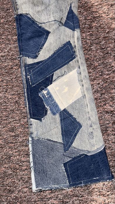 Blugi mnml patch flare denim "blue"