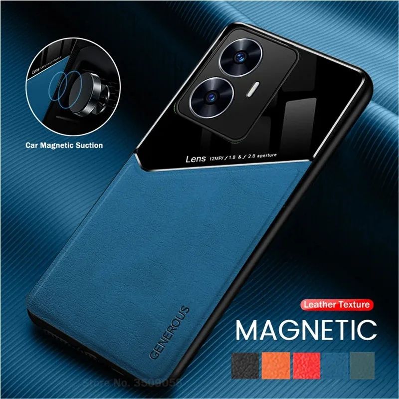 Realme Note 60 / GENEROUS Кожен кейс гръб с магнит