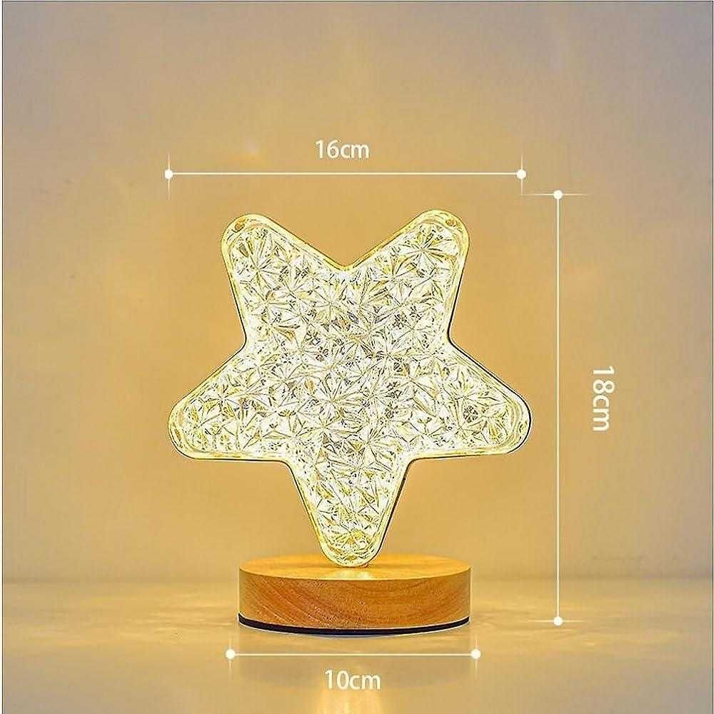 LED Кристална лампа Star с три цветови режима на светене