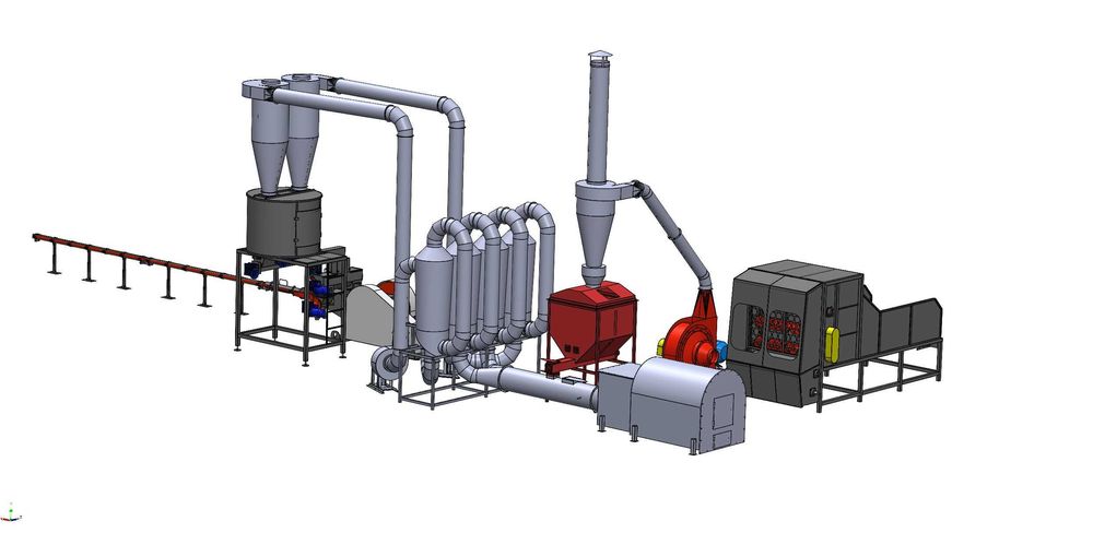 Linie brichetare paie-rapita 700-1100 kg/ora cu complex tocare baloti