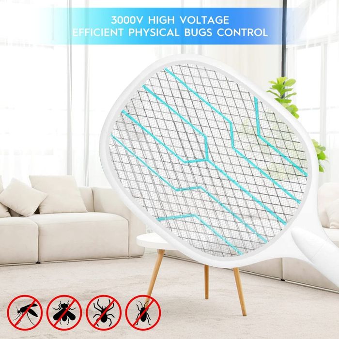 Электрическая лампа-мухобойка и ракетка Mosquito Zapper 2IN1