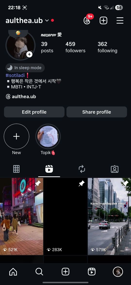 Instagram akkount sotiladi 70ming