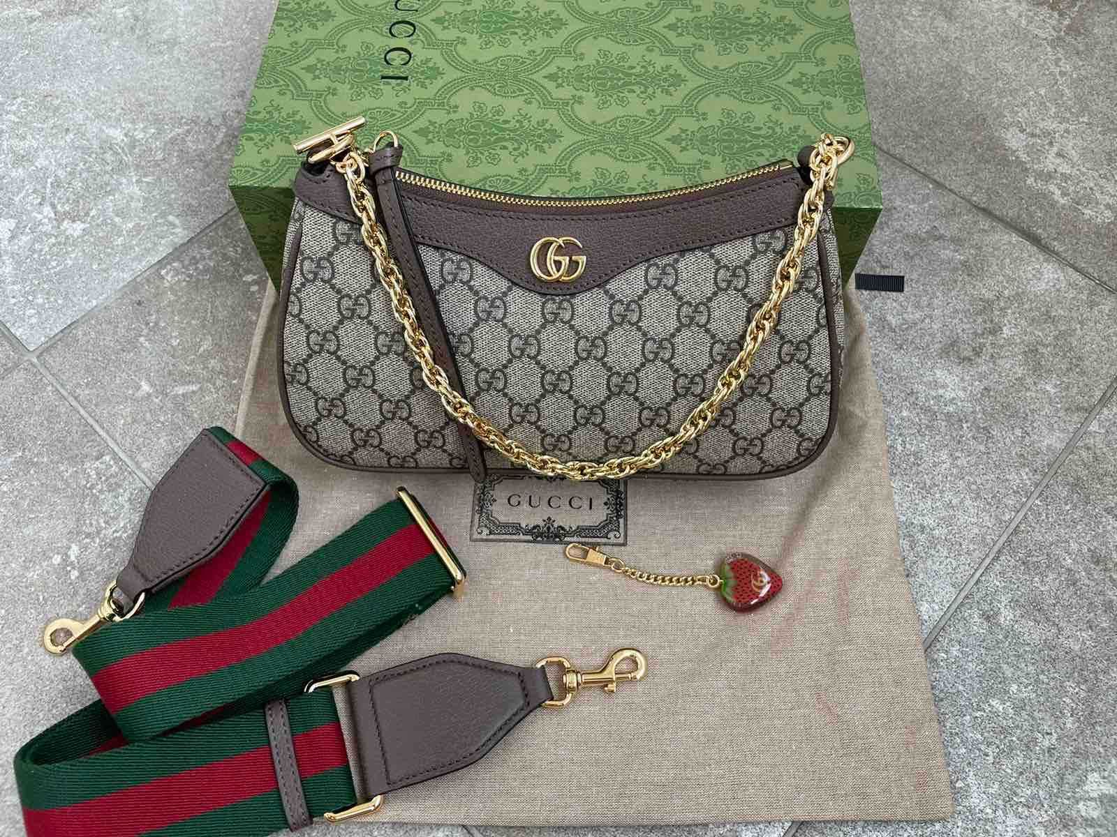 Gucci Geanta Originala Ophidia din Piele Geanta de umar Lant Gucci