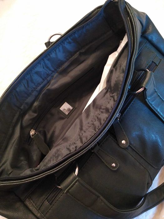 Geanta elegantă,piele, de la Carpisa, dame , culoare verde inchis