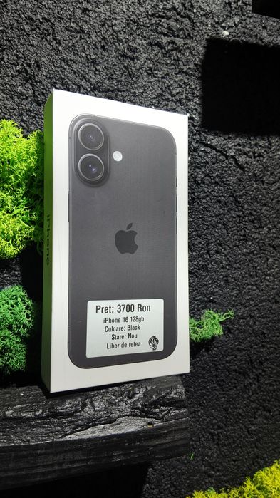 iPhone 16 128gb Black Neverlocked Nou Sigilat/Fact+Garantie