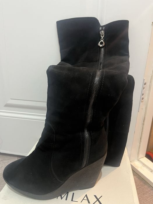 Батфорд из натульной замши натурального  меха