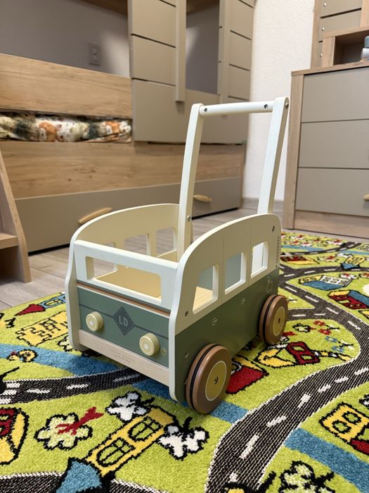 Детска дървена проходилка Little Dutch - Vintage, вагонче