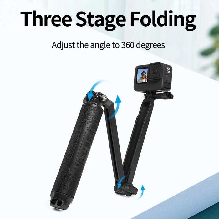 Brat pliabil selfie stick trepied suport filmare GoPro 8 9 10 11 12 13