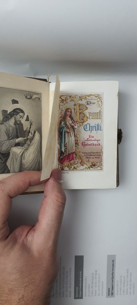 Vand carte rugaciuni in germana din 1888 model cu incuietoare