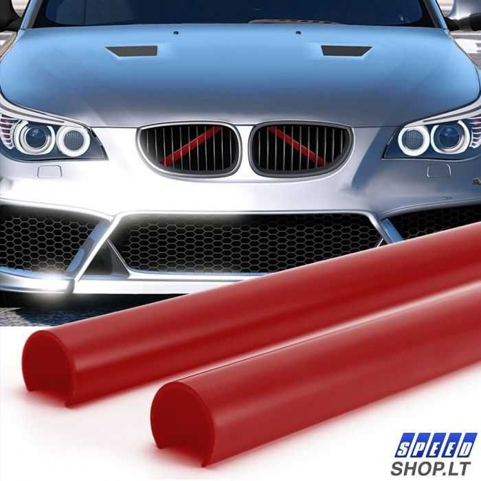 БМВ Е60 декоративни лайсни ленти пръчки решетки  червени BMW E60
