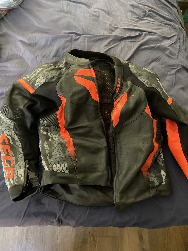 Seca leather suit, Seca мото екип