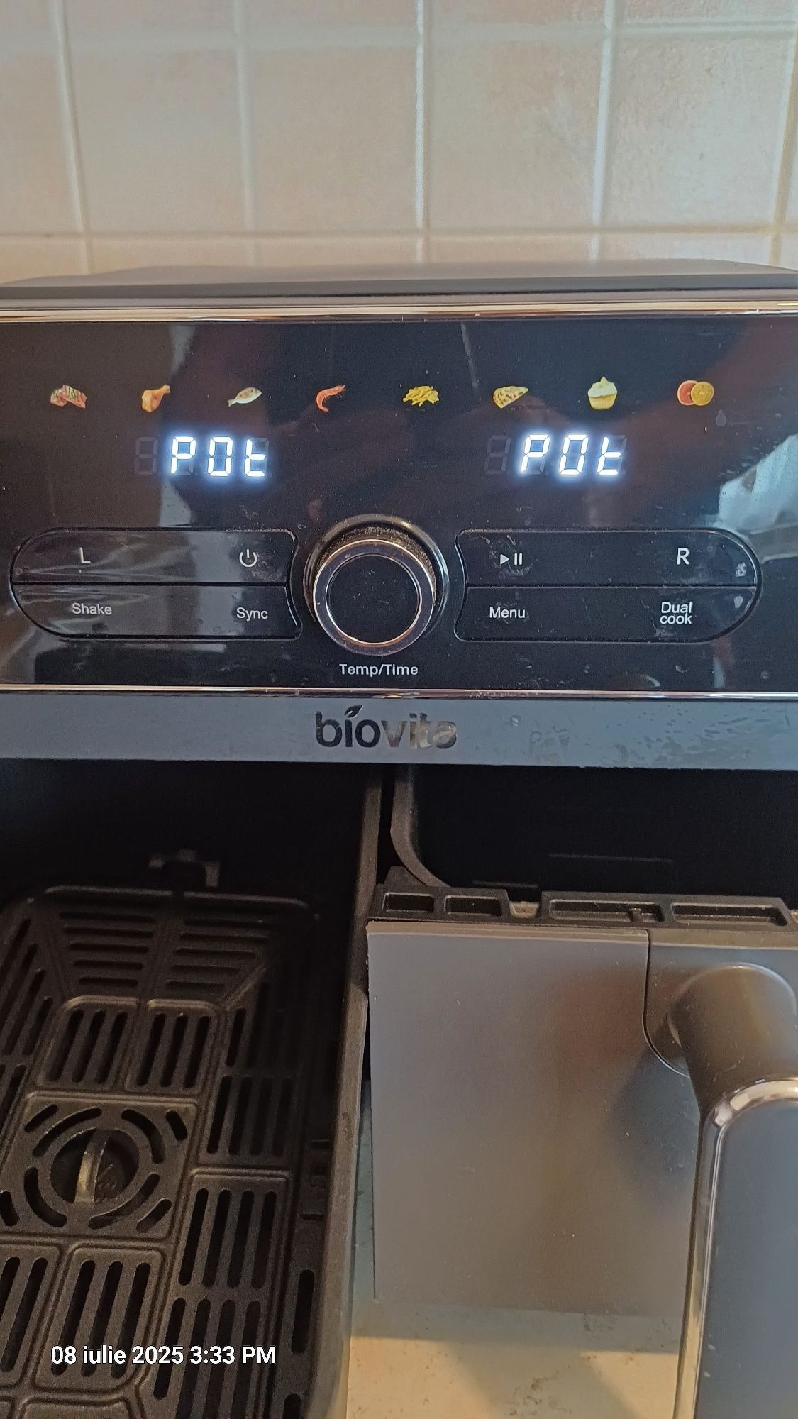 Vând AIRFRYER,Friteuză cu aer cald, DUO, 10.4L, 1700W, 2 zone de gătit