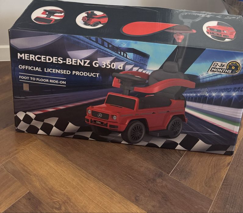 Кола за яздене с дръжка и сенник Lorelli - Mercedes-benz