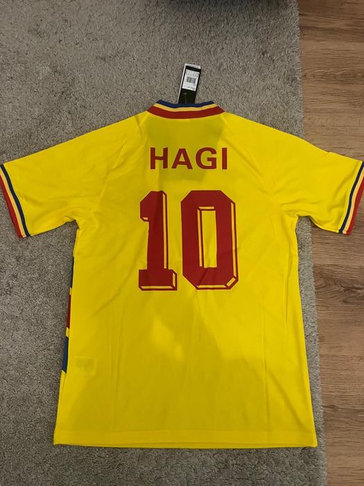 tricou Romania retro Hagi