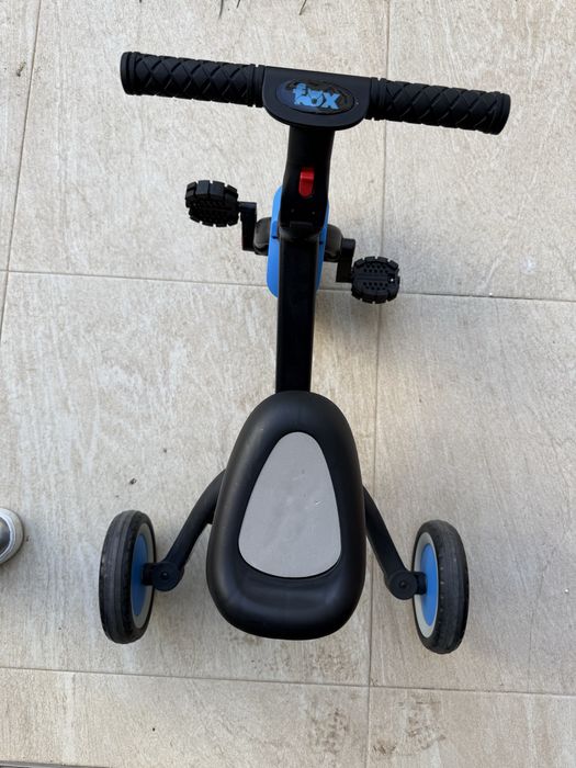 Tricicleta si bicicleta 2 in 1 Fox albastra