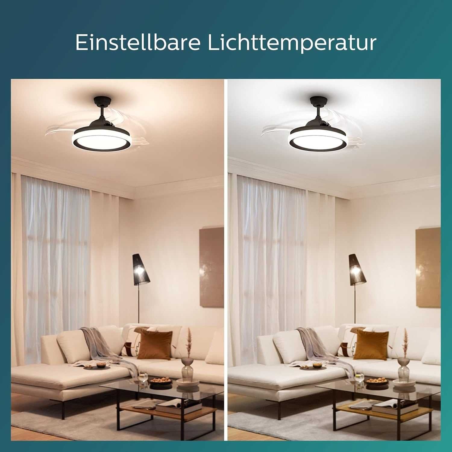 Philips - LED Таванен вентилатор LED/45+35W/230V 5500/4000/3000K