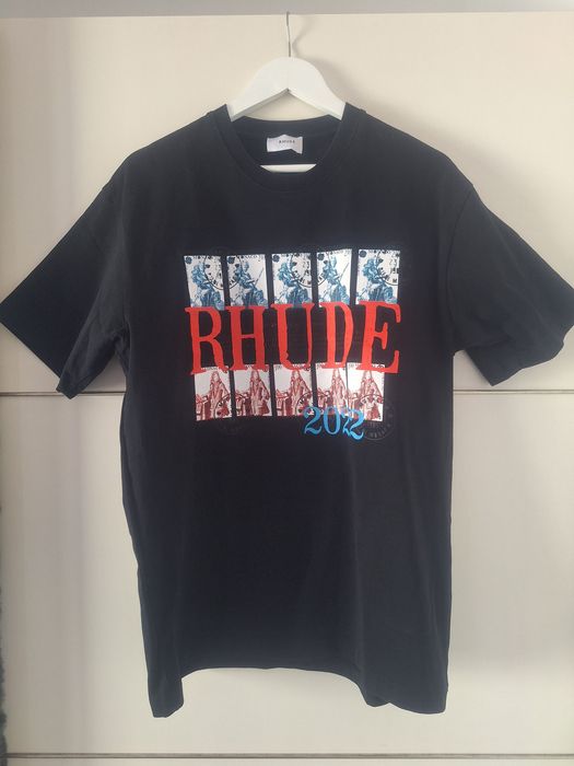 тениска RHUDE Black Tropical Tee  pp M