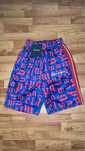Pantaloni Scurti Palm Angels Monogram ( Albastru cu Rosu )
