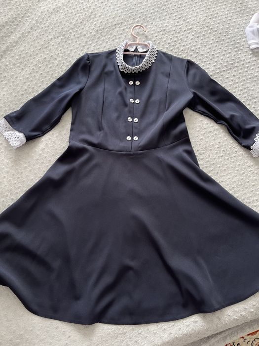 Школьное платье синее